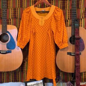 Cute dress, retro, vintage, orange from Barcelona